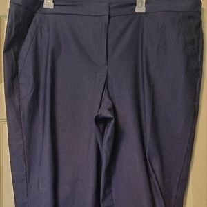 Size 22 Lane Bryant crop pants in a denim blue
